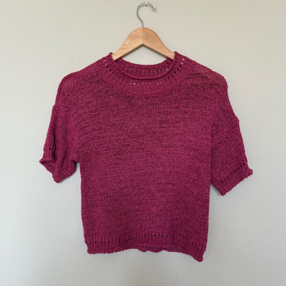 Versona Berry Knit Crew Neck Sweater